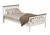 3ft Single White wood & Grey, Shangahi Shaker wooden bed frame 2